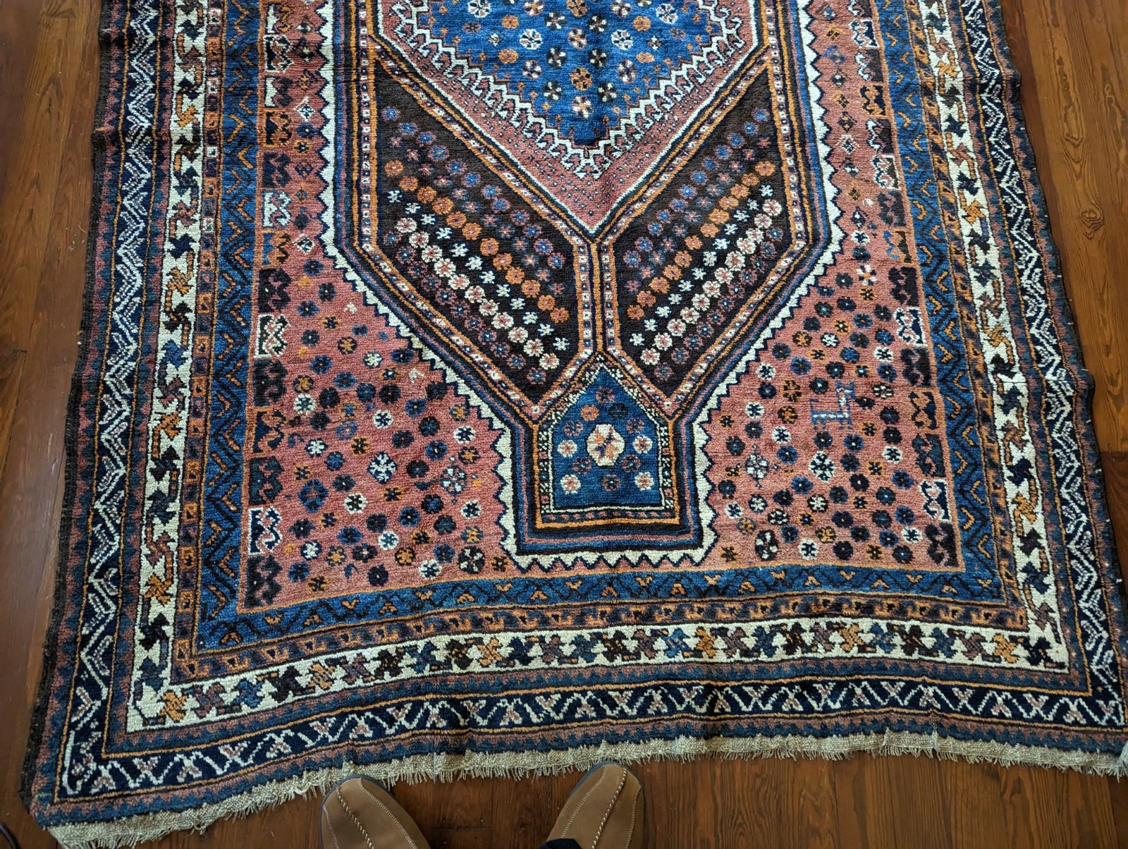 Antique (c. 1900) Oriental Hand Knotted Rug, 5'6" X 8' , Stored 60+ Years gallery