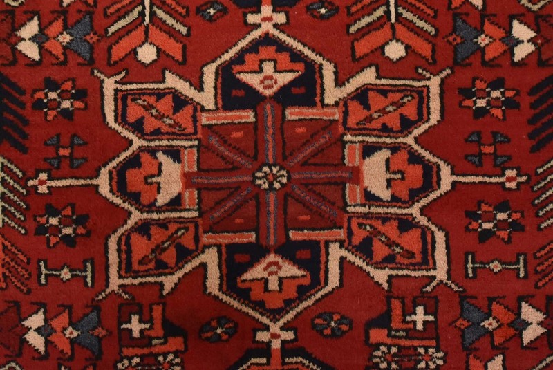 Vintage Tribal Runner 3’7” x 10’3” Red Wool Hand-Knotted Oriental Rug gallery