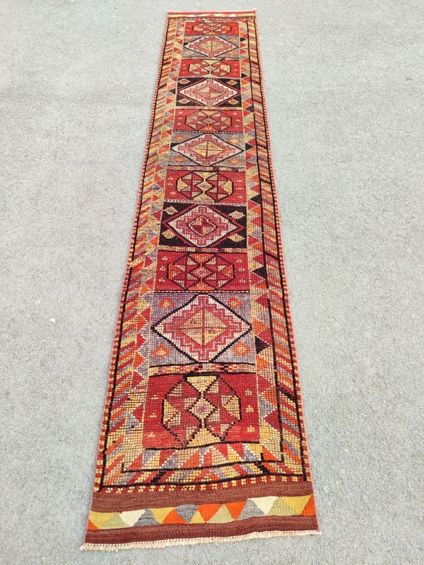 2.7 x 13 Ft, Antique rug 3x13, Turkish runner 3x13 vintage, Tribal Herki rug gallery