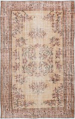 Vintage Traditional Hand-Knotted Area Rug 5’4″ x 8’6″ Oriental Wool Carpet