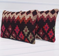 ROOM DECOR PILLOW MULTI COLORED RECTANGLE WOOL 30+ TURKISH KILIM AREA RUG 20X14″