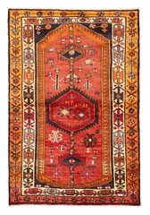 Vintage Traditional Hand-Knotted Area Rug 4’9″ x 7’0″ Oriental Wool Carpet