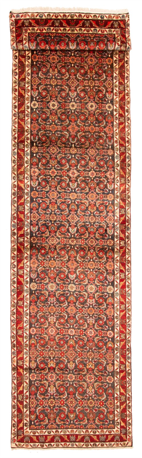 3'3" x 16'7" Vintage Hand-knotted Runner Rug Traditional Oriental Wool Carpet gallery