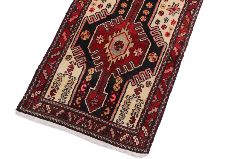 Handmade Red Wool Runner Rug 2'11" x 10'11" Tribal gallery