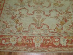 Antique Gorgeous Turkish Oushak Ushak Rug Size 10’6”x13’3”