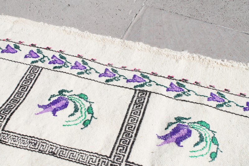 Turkish Kilim Rug 69''x95'' Hand Woven Konya Cicim Kilim 178x242cm Vintage Rug gallery