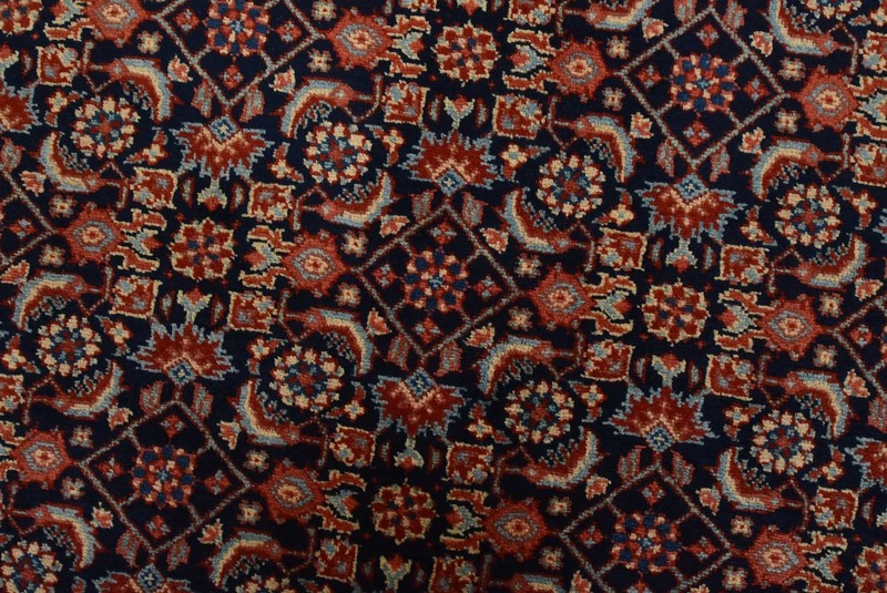 Sarouk Rug 6’5” x 8’4” Blue Wool Vintage Traditional Hand-Knotted Carpet gallery