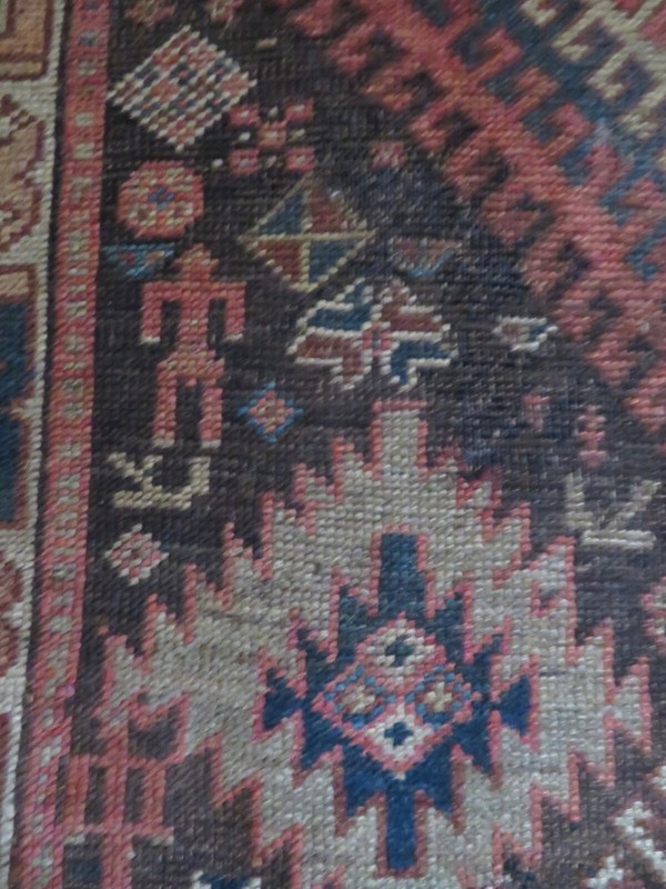 ANTIQUE AZERI TRIBAL LONG RUG. 284CM X 122CM. gallery