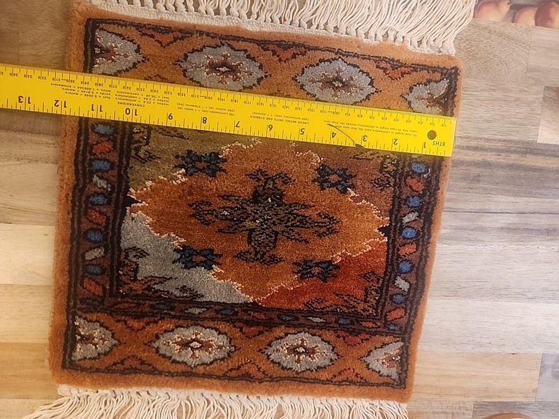 Hand crafted Turkish miniature decorative mini rugs 12"9x 17". Doll House. gallery