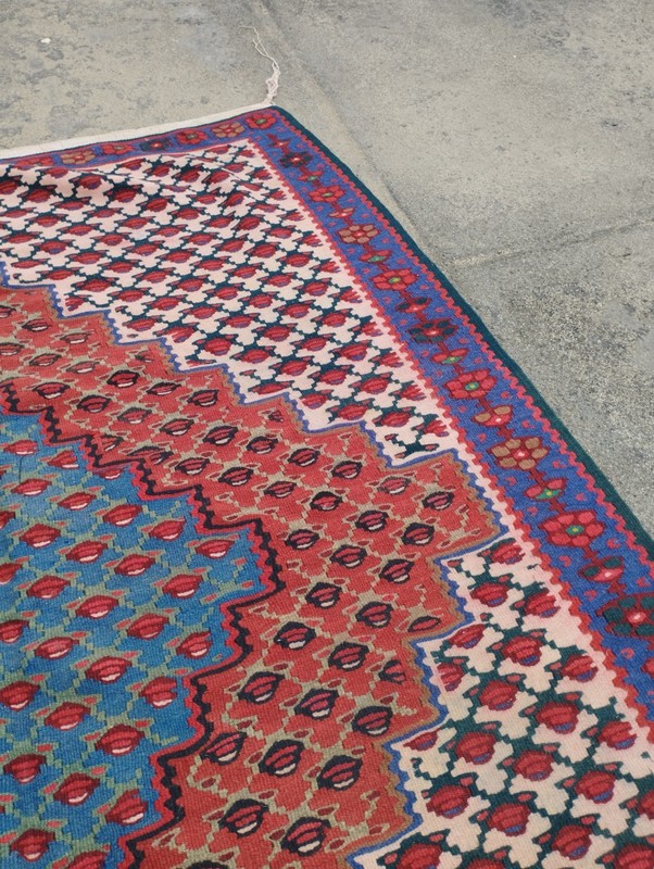 Vintage Handmade Turkish Bokhara Wool Red Oriental Rug 161x117 cm gallery