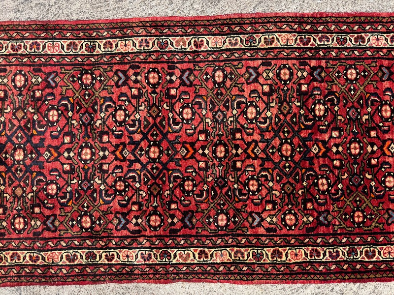 2x13 ANTIQUE RUNNER RUG handwoven vintage handmade narrow long fine red big 3x13 gallery