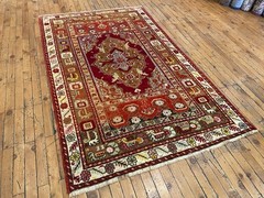 Antique 1900-1939s Exclusive Turkish Wool Pile Carpet 3’6”x5’6”