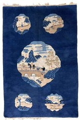 Handmade antique Peking Chinese rug 4.1′ x 6.2′ (125cm x 189cm) 1900s – 1B912