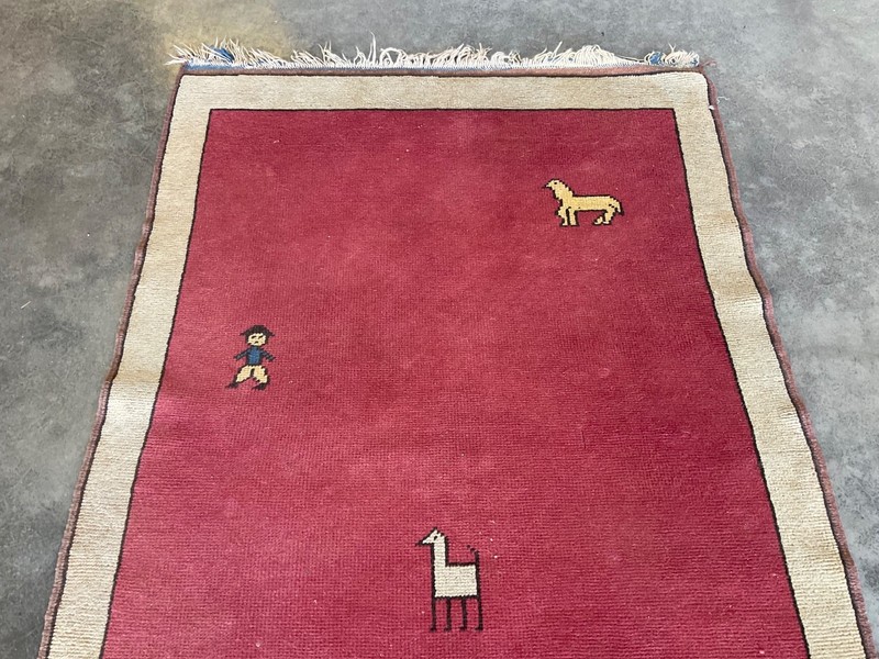 4'1" X 6'9" Gabbeh Handmade Wool Rug Mid Century Modern gallery