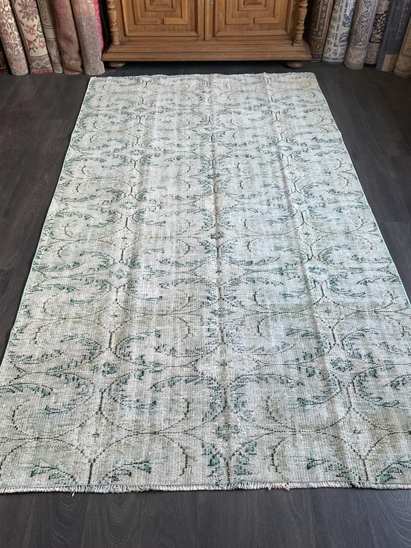 Vintage Handmade Turkish Wool Rug, 5x9 Rug For Living Room, Outdoor Rugs gallery