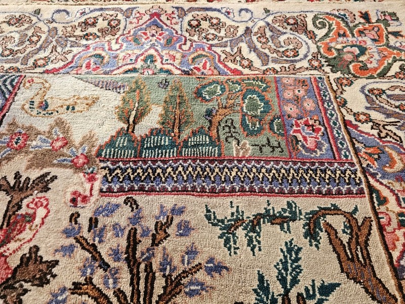9.3 x 13 ANTIQUE FINE USHAK RUG CAUCASIAN VINTAGE SERAPI HERIZ KAZAK gallery