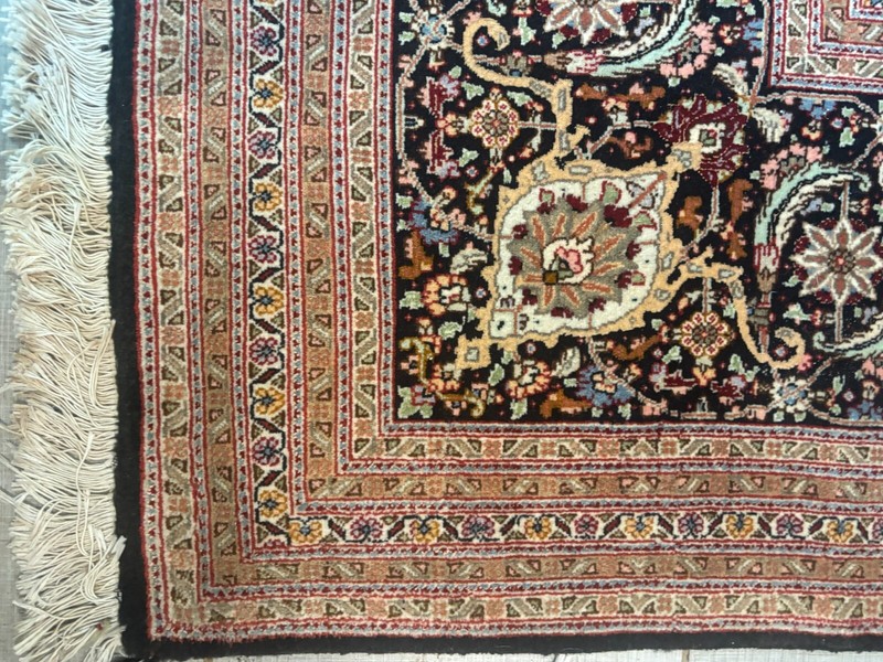 13x9.7 . HANDMADE RUG. CARPET . HAND MADE wool and silk gallery