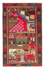 Vintage Hand-Knotted Area Rug 2’8″ x 4’7″ Traditional Oriental Wool Carpet