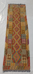 Vintage Traditional Handcrafted Turkish Kilim Runner Rug for Home Décor 296x88cm