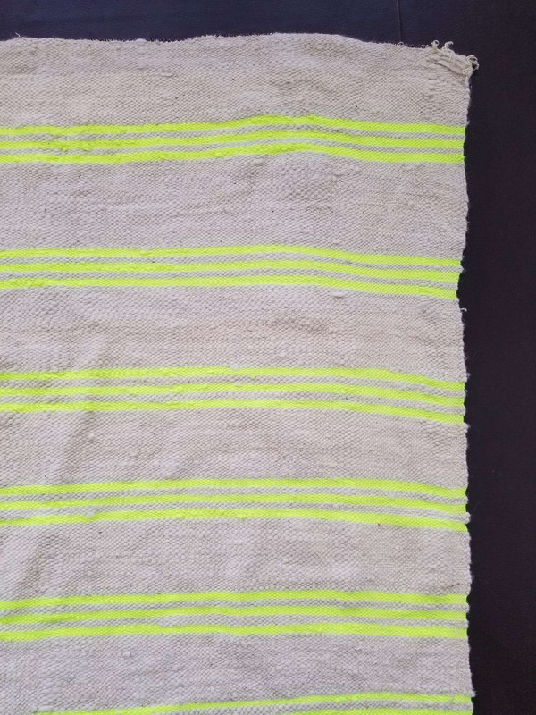 Fine Vintage Traditional Hand Made Oriental Wool Beige Yellow Kilim 321x163cm gallery