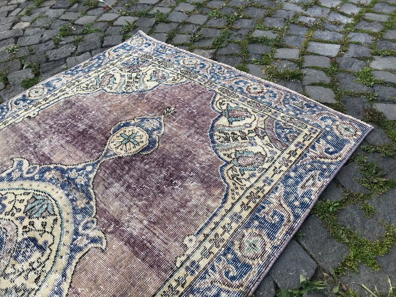 Handmade Rug Turkish Area Rug Vintage Rug Oushak Rug Antique Rug Bohemian Rug gallery