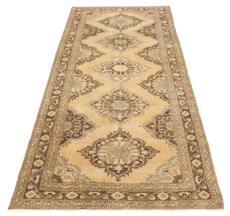 Traditional Vintage Hand-Knotted Area Rug 4'11" x 12'8" Oriental Wool Carpet gallery