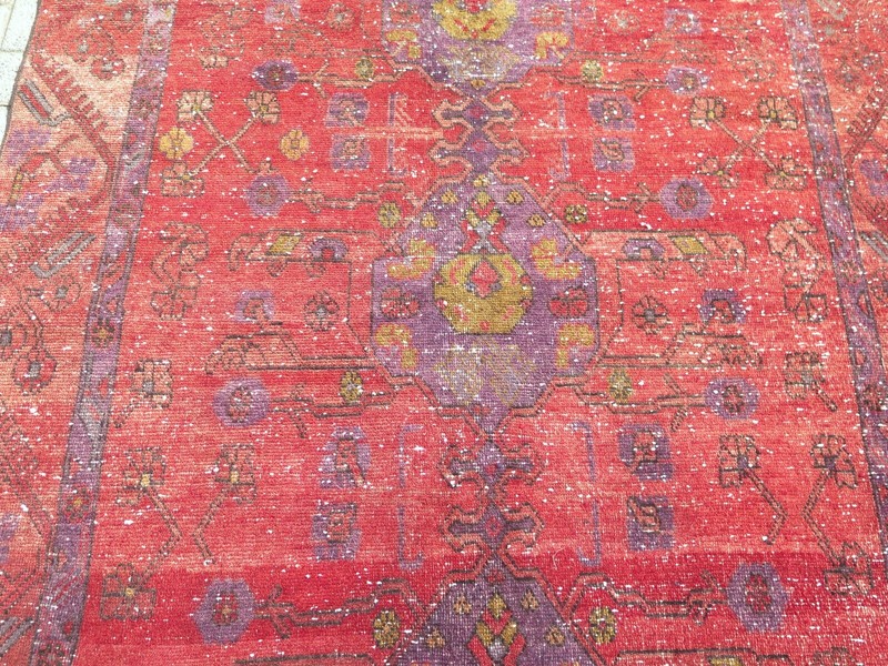 Turkish Rug, Area Rug, Antique Rug Wool Floor Rug Kula Handmade Carpet 57"X102" gallery