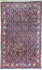 Vintage Per’sian Bijar Iron Rug 3×5 4×5 Corkwool Hand Knotted Kurk Wool Carpet