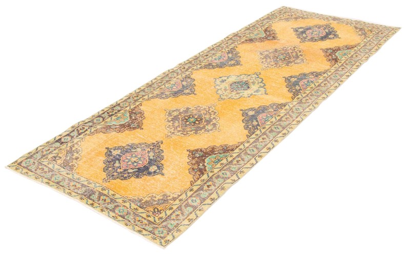 Vintage Hand-Knotted Carpet 4'8" x 12'8" Traditional Oriental Wool Area Rug gallery