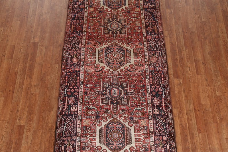 Tribal Geometric Runner Rug 4x11 Hand-knotted Wool Traditional Vintage Carpet gallery