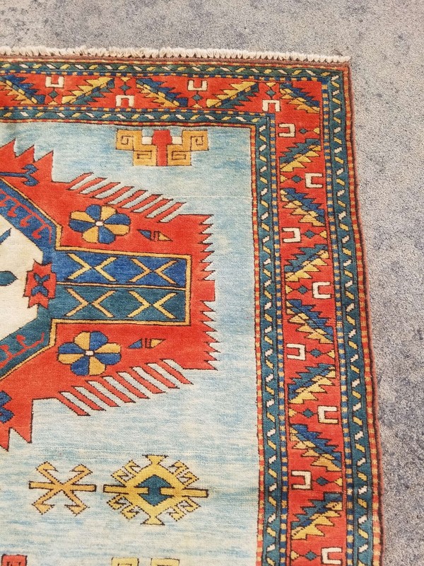 Vintage Distressed Hand Made Traditional Oriental Wool Orange Rug 197x151cm gallery