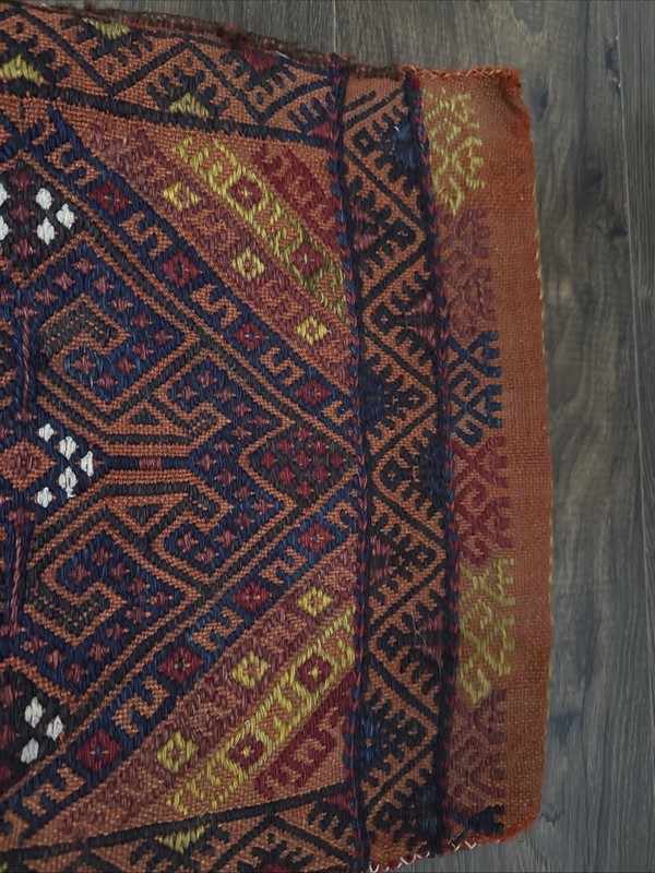 VTG Turkish Wool Handwoven Prayer Rug?? 30 X 14 gallery