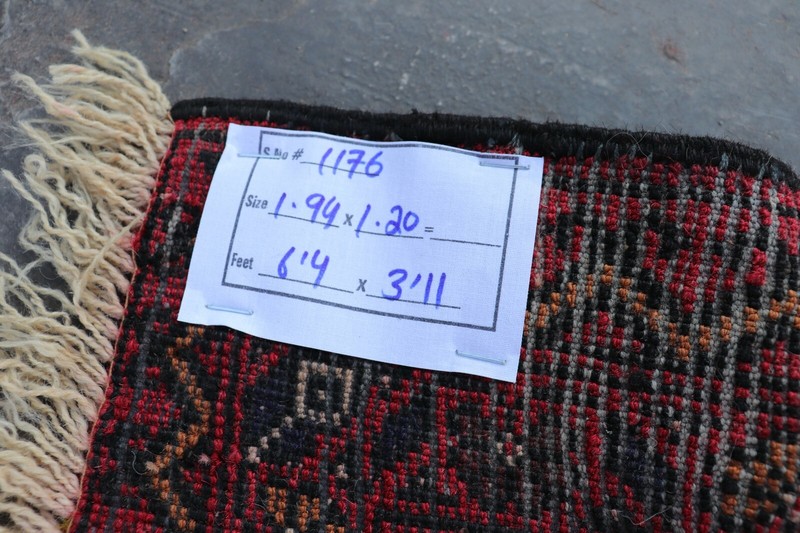 Antique Afghan Handmade Baluchi Sistan Rug 6'4 x 3'11 ft gallery
