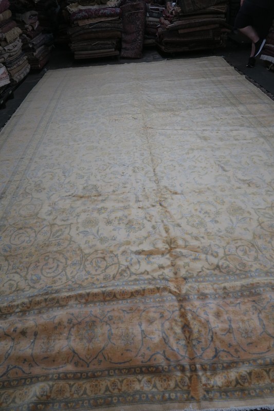 Antique Very Fine Hand Knotted Wool Royal Crown Rug 11'7 x 19' gallery