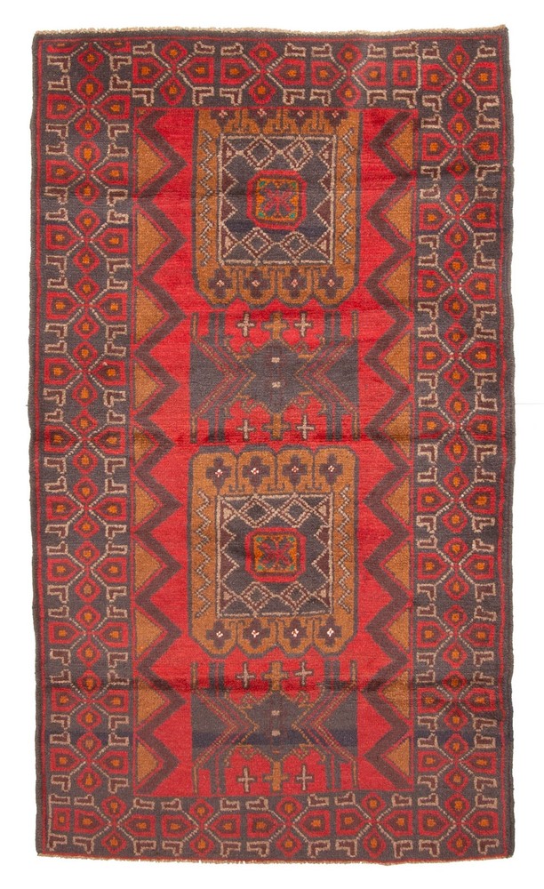 Traditional Vintage Hand-Knotted Oriental Carpet 3'5" x 5'11" Wool Area Rug