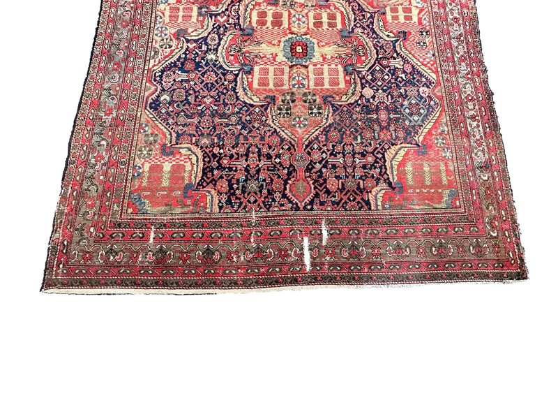 9x17 Antique Traditional Geometric Handmade Runner Rug 257cm x 511cm c.1880 gallery