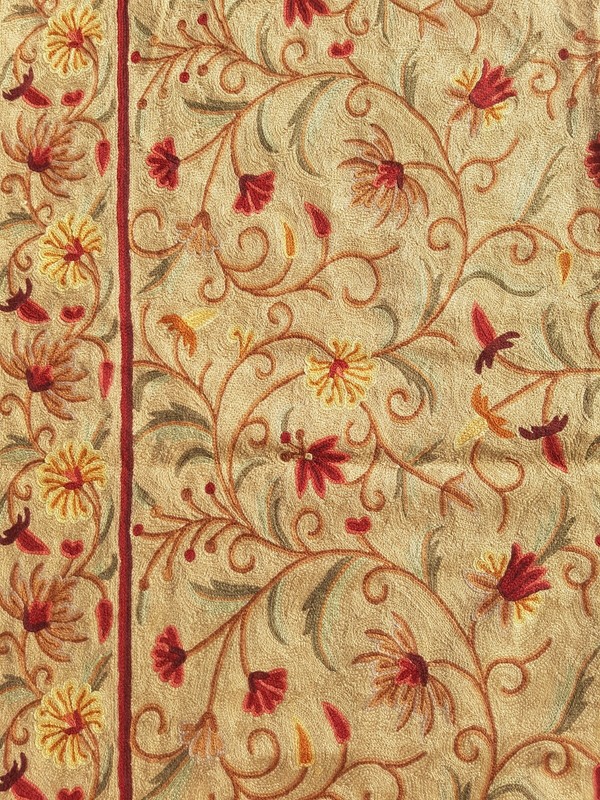 Vintage Hand Woven Traditional Kashmiri Multicolor Kilim Rug Carpet 185x122 cm gallery