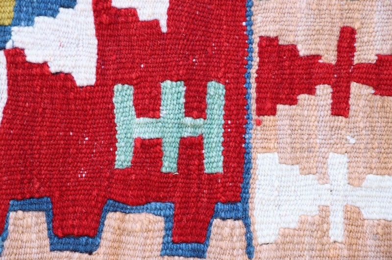 Small Red Kilim Cappadocia Handwoven Tribal Turkish Rug Authentic Carpet 2x3ft gallery