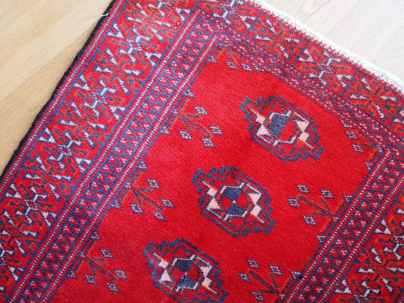 Vintage 1970s Handmade Turkmen Rug – 1.9' x 2.6' (58cm x 79cm) – 1C204 gallery