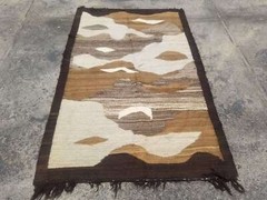 Vintage Handmade Turkish Tulu Traditional Wool Kilim Rug 194×124 cm