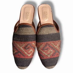 Men’s Turkish Kilim Mules | Muted Pattern 13 US/46EU