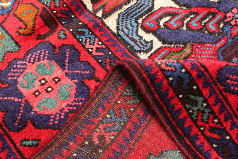 Vintage 3'2" x 4'11" Traditional Hand Knotted Vegetable Dye Wool Area Rug gallery
