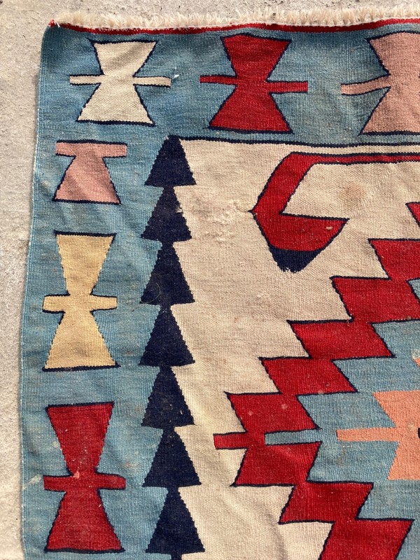 Vintage Traditional Handmade Beautiful Turkish Kilim Floor Rug Carpet 170x113 cm gallery