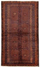Vintage 3’10” x 6’9″ Traditional Hand Knotted Vegetable Dye Wool Area Rug