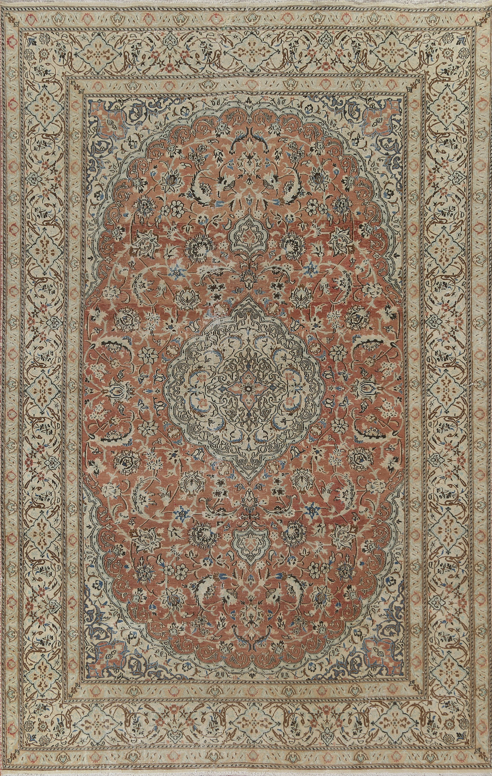 Handmade Floral Area Rug 6x10 Ft Traditional Wool Carpet Medallion Bedroom Rug gallery