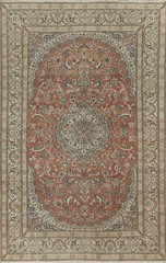 Handmade Floral Area Rug 6×10 Ft Traditional Wool Carpet Medallion Bedroom Rug