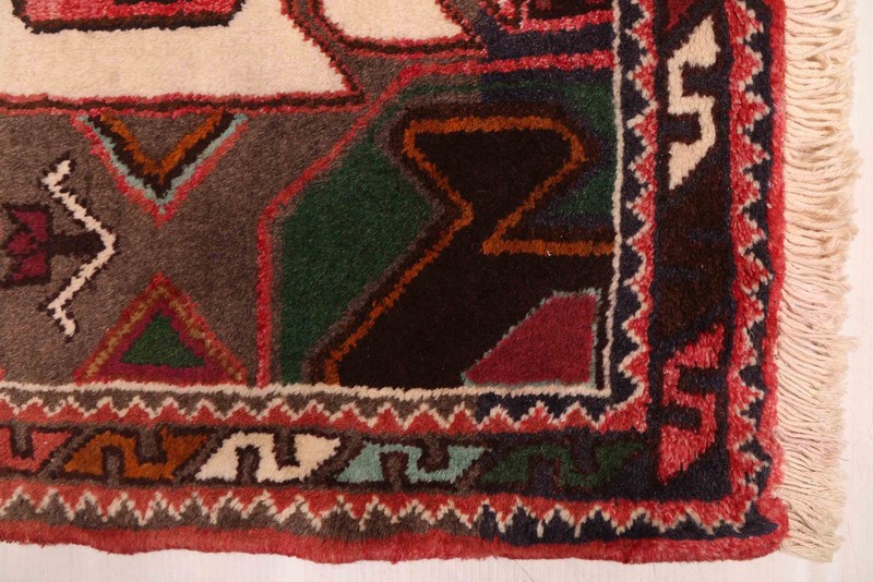 Vintage Traditional Hand-Knotted Area Rug 3'5" x 4'9" Oriental Wool Carpet gallery