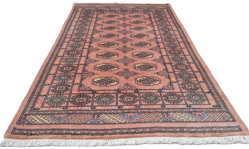 Amazing Hand Knotted Vintage Pakistani Bokhara jhaldar Wool Area Rug 5 x 3 Ft gallery