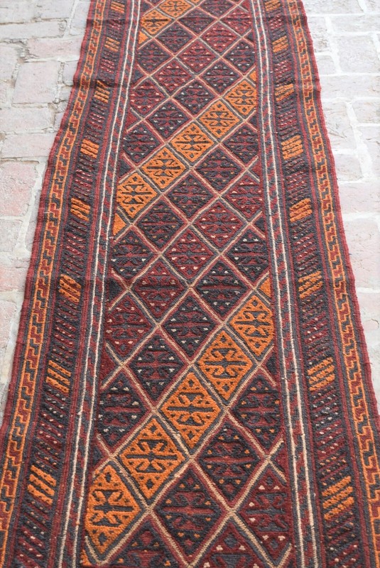 2x12 Ft Handmade Tribal Afghan Moshvani Hallway Runner Vintage Persian Wool Rug gallery