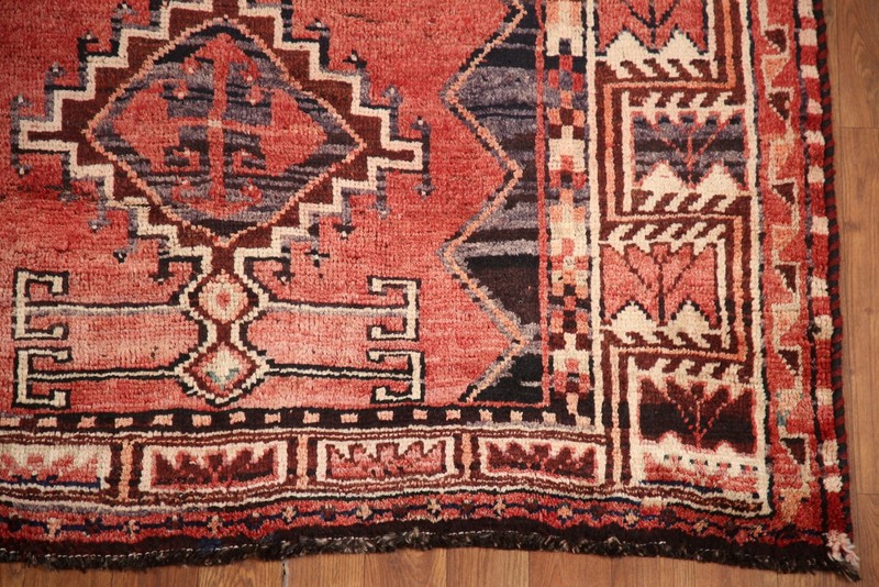 Vintage Red Wool Hand-knotted 9 ft Runner Tribal Traditional Hallway Rug 4x9 gallery